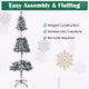 TheLAShop 7.5ft Frosted Christmas Tree with Ribbon & Stand