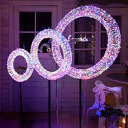 TheLAShop 3pcs Outdoor Wreath with Lights for Windows Image