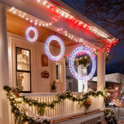 TheLAShop 3pcs Outdoor Wreath with Lights for Windows