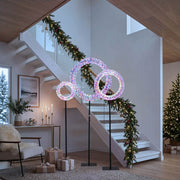 TheLAShop 3pcs Outdoor Wreath with Lights for Windows Image