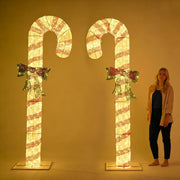 TheLAShop 8ft Lighted Giant Candy Cane Outdoor Decorations for Yard Lawn Image