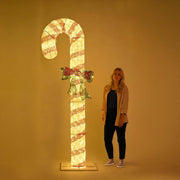 TheLAShop 8ft Lighted Giant Candy Cane Outdoor Decorations for Yard Lawn Image