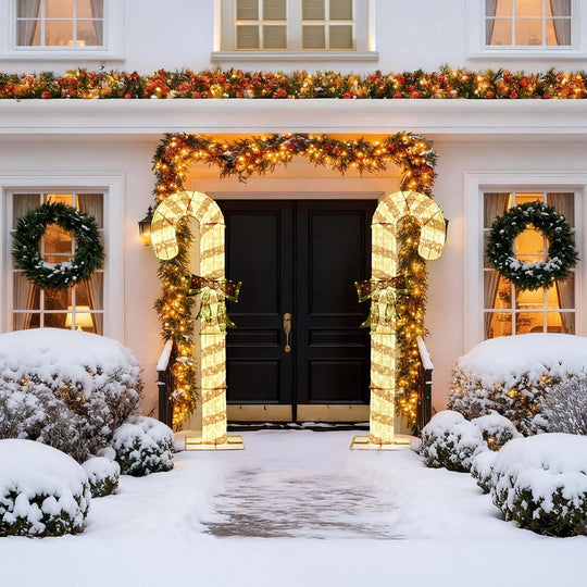 TheLAShop 8ft Lighted Giant Candy Cane Outdoor Decorations for Yard Lawn