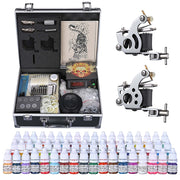 TheLAShop Tattoo Kit 2 Machines LCD Power Supply 54 Color Inks w/ Case Image