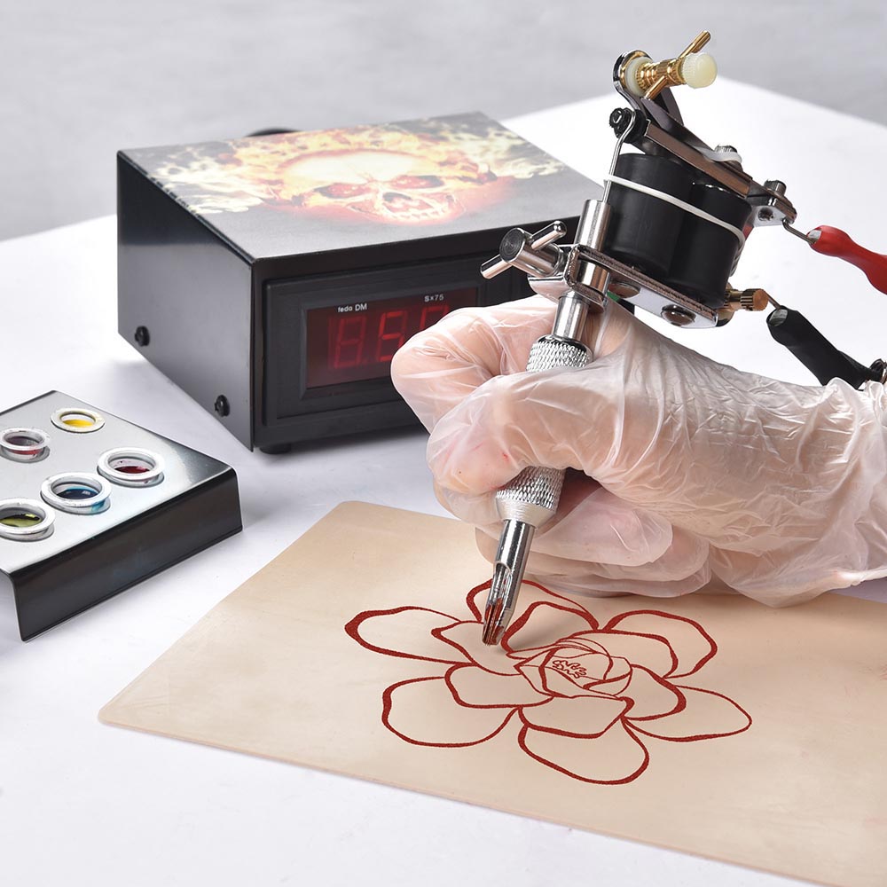 TheLAShop Tattoo Kit 8 Machines LCD Power Supply 54 Ink w TheLAShop Tattoo Kit 8 Machines LCD Power Supply 54 Ink w