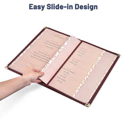 TheLAShop 8-1/2"x14" PVC Vinyl Cafe Menu Cover Folder Black Image