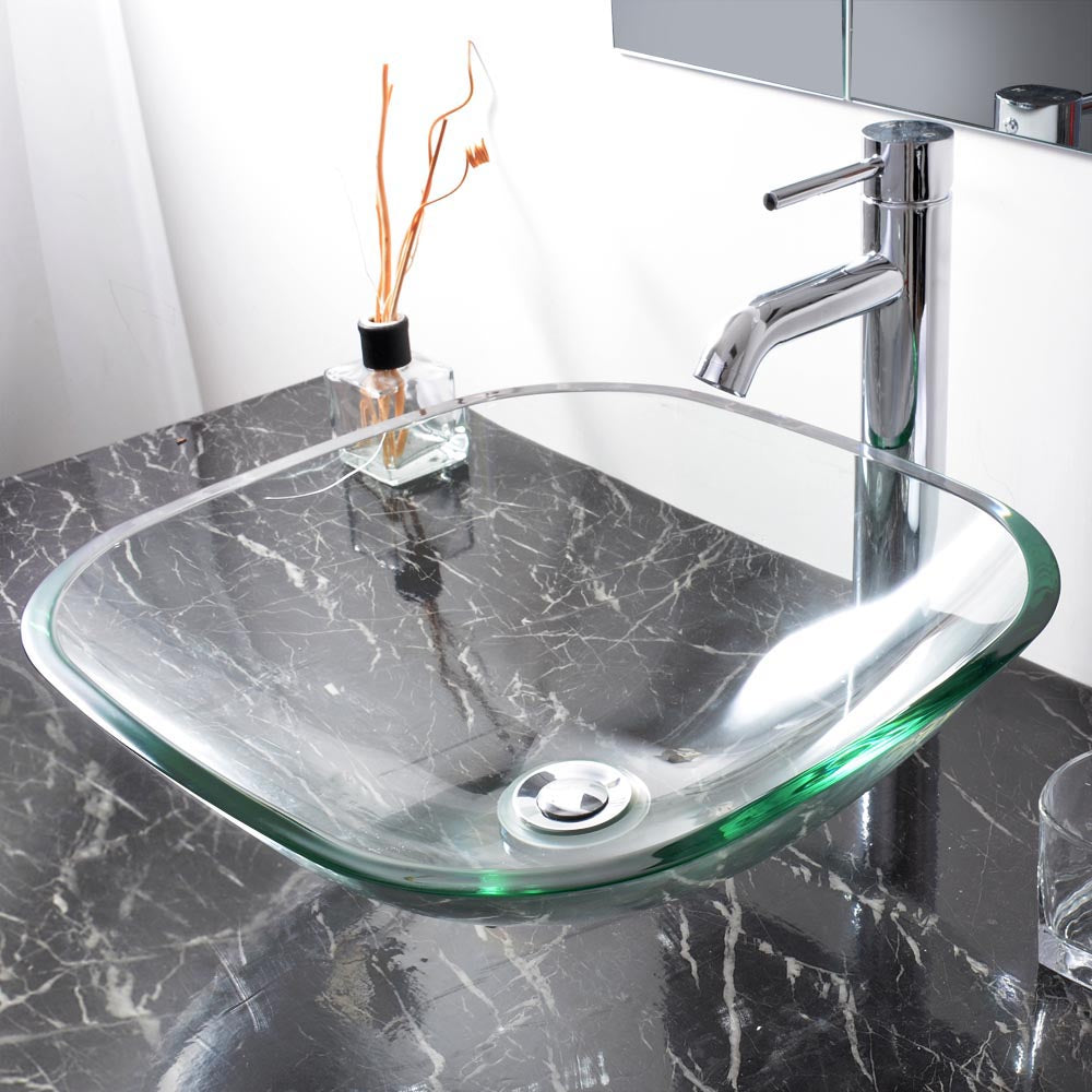 Bathroom online tempered Frosted Glass Vessel Sink To bring an elegant touch to your b