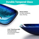 TheLAShop Blue Glass Vessel Sink & Watefall Faucet Set 20x15 in Image