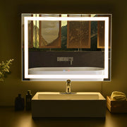 TheLAShop Frameless Bathroom Mirror with Lights Anti-Fog Touch Control