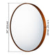 TheLAShop Framed Bathroom Mirror Wall Round Wood-Texture Image