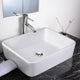 TheLAShop Rectangular Sink Vanity Porcelain Sink & Drain 19x15 Image