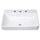 Aquaterior Drop-in Sink Porcelain Overflow w/ Drain & Tray 23x18"