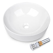 TheLAShop 16" Bowl Bathroom Sink with Drain & Tray Image