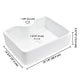 TheLAShop White Vessel Sink Ceramic Raised Sink 19x15 Image