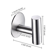 TheLAShop 2-Pack Robe Hooks Stainless Steel Holders w/ Sticker Image