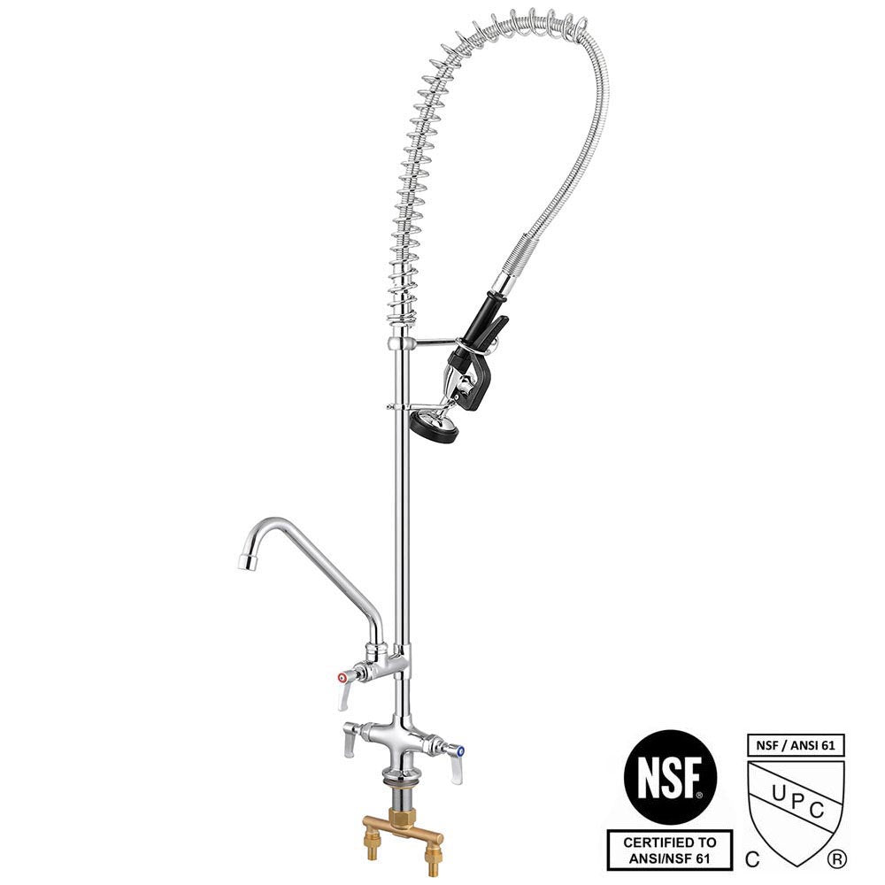 Commercial Deck Mount Kitchen Sink Faucet Pre-Rinse Sprayer 44 Height | UK Commercial Deck Mount Kitchen Sink Faucet Pre-Rinse Sprayer 44 Height | UK