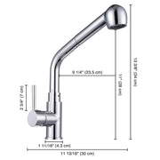 Aquaterior Kitchen Faucet with Sprayer Pull-out Stainless Steel 13"