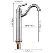 TheLAShop 13" Bathroom Vessel Sink Faucet Brushed Nickel/ORB