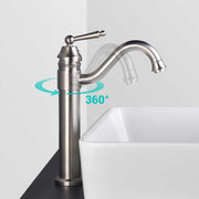 TheLAShop 13" Bathroom Vessel Sink Faucet Brushed Nickel