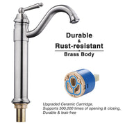 TheLAShop 13" Bathroom Vessel Sink Faucet Brushed Nickel/ORB