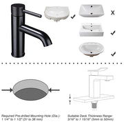 TheLAShop Bathroom Faucet Single Handle Hot & Cold 4" Spout, Oil Rubbed Bronze Image