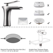 TheLAShop Waterfall Bathroom Faucet Single Handle Hot & Cold 6.5"H Image