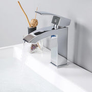 TheLAShop Bathroom Faucet Single Handle Square Hot & Cold 7"H, Chrome Image