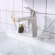 TheLAShop Bathroom Faucet Single Handle Square Hot & Cold 7.5"H, Brushed Nickel Image