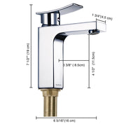 TheLAShop Bathroom Faucet Single Handle Square Hot & Cold 7.5"H Image