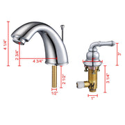 TheLAShop Widespread Bathroom Sink Faucet 2-handle 4"H w/ Drain Image