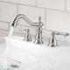 TheLAShop Widespread Bathroom Sink Faucet w/ Drain 2-Handle 6"H, Brushed Nickel Image