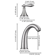 TheLAShop Widespread Bathroom Sink Faucet 2-Handle 6.7"H Image