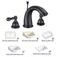 TheLAShop Widespread Bathroom Sink Faucet 2-Handle w/ Drain 4.7"H, Oil Rubbed Bronze Image