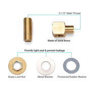 TheLAShop Kitchen Faucet Install Kit G1/2" Elbows Supply Nipples Nuts & Washers Image