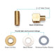 TheLAShop Kitchen Faucet Install Kit G1/2" Elbows Supply Nipples Nuts & Washers Image