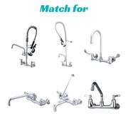 TheLAShop Kitchen Faucet Install Kit G1/2" Elbows Supply Nipples Nuts & Washers Image