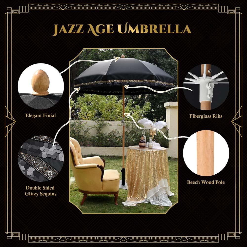 5-6 foot patio umbrella TheLAShop 6 ft 8-Rib Wood Market Umbrella Tilt Fringe Umbrella 5-10yr