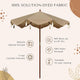 TheLAShop 7 ft 8-Rib Wood Patio Umbrella with Fringe Boho 5-10yr Image