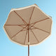 TheLAShop 7 ft 8-Rib Wood Patio Umbrella Boho Khaki Twisted Fringe