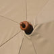 TheLAShop 7 ft 8-Rib Wood Patio Umbrella Boho Khaki Twisted Fringe
