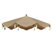 TheLAShop 7 ft 8-Rib Umbrella Canopy with Fringe Boho 5-10yr