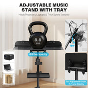 TheLAShop Symphony Music Stand for Sheet Music School & Touring Musicians Image