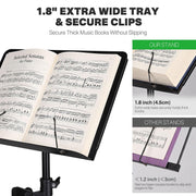TheLAShop Symphony Music Stand for Sheet Music School & Touring Musicians Image