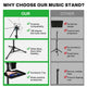 TheLAShop Symphony Music Stand for Sheet Music School & Touring Musicians Image