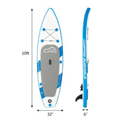 TheLAShop Inflatable Stand Up Paddle Board Surfboard 10'x32"x6"