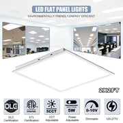 TheLAShop 2x2 LED Panel Commercial Troffer Selectable Watt & CCT 5,200lm 40W Max ETL Image