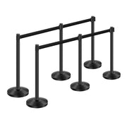 TheLAShop Retractable Belt Stanchions Event Crowd Control Barriers 6ct. Image