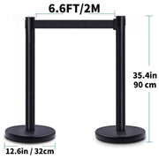 TheLAShop Retractable Belt Stanchions Event Crowd Control Barriers 6ct. Image