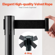 TheLAShop Retractable Belt Stanchions Event Crowd Control Barriers 6ct. Image