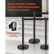 TheLAShop Retractable Belt Stanchions Event Crowd Control Barriers 6ct. Image
